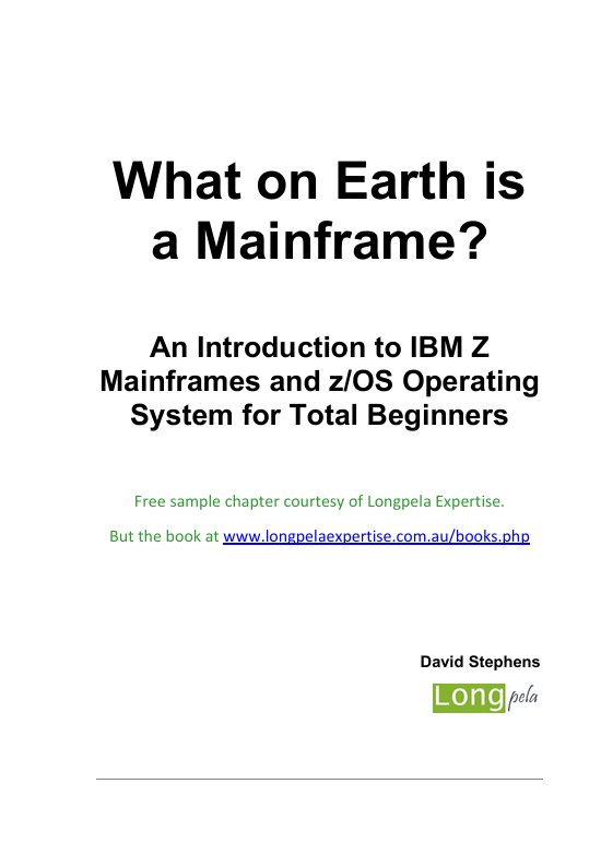 View What On Earth is a Mainframe Sample